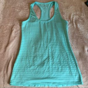 Striped athletic tank top